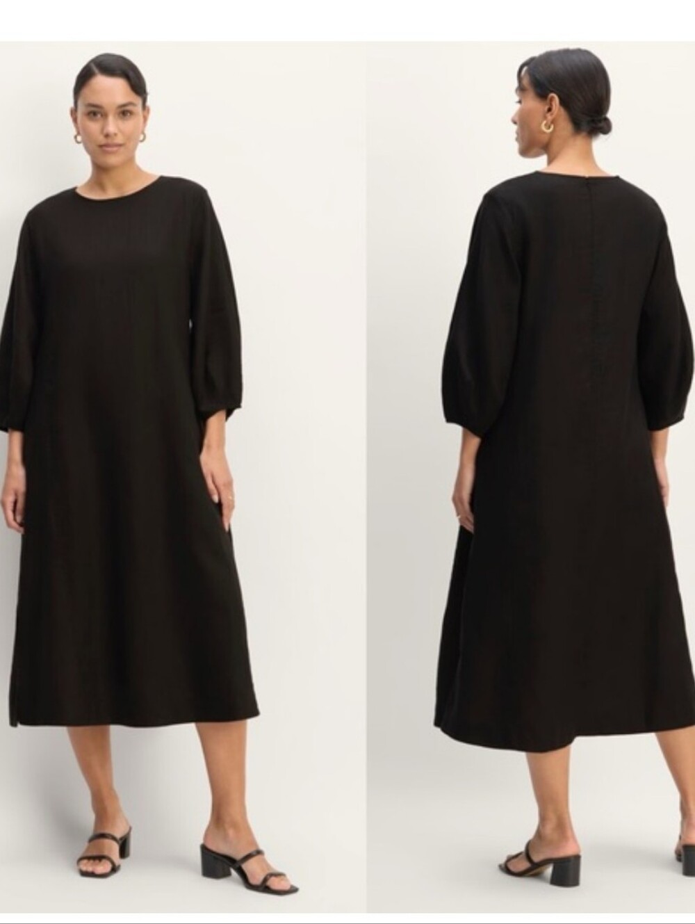 EVERLANE The Linen A-Line Midi Dress